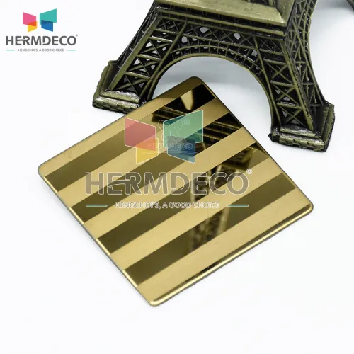 gold color pvd coating colored decorative stainless steel sheets and plates etched stainless steel sheet