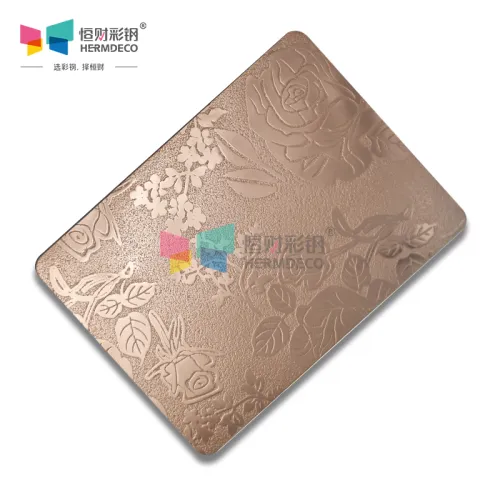 High quality 304 0.3mm-2mm embossed finish for elevator door cabin wall panels decorative stainless steel art sheet
