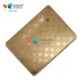 AISI 304 304l 1.0mm pvd coating embossed golden color stainless steel sheet