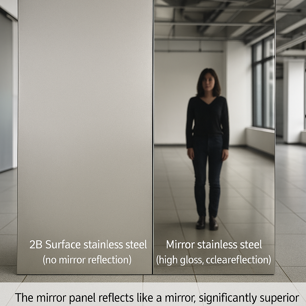Hermdeco mirror stainless steel, does it really look like a mirror? How to judge the grade?