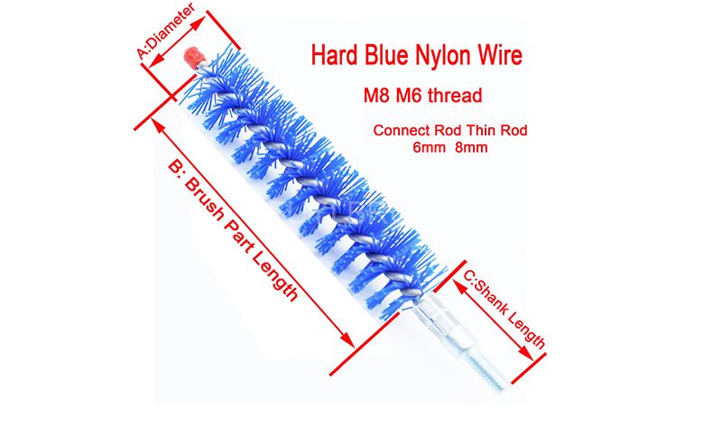 thumbnail image 2 of Forney 70469 Nylon Tube Brush With Wire Loop Handle, 8-1/2" X 3/4" - Industrial Strength Cleaning 2 of 5