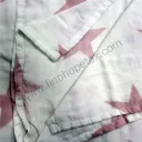 Baby Cotton Muslin Swaddle Blanket Pink with White Star Blanket