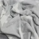 Coperta fasciatoio in mussola di cotone per bambini grigia con coperta a stella bianca