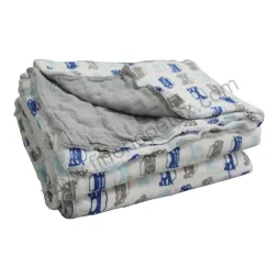 Baby Cotton Muslin Swaddle Blanket Car Pattern