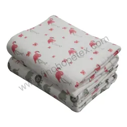 Baby Cotton Muslin Swaddle Blanket Bird Pattern