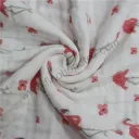 Baby Cotton Muslin Swaddle Blanket Bird Pattern