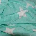 Coperta fasciatoio in mussola di cotone per bambini blu con coperta a stella bianca