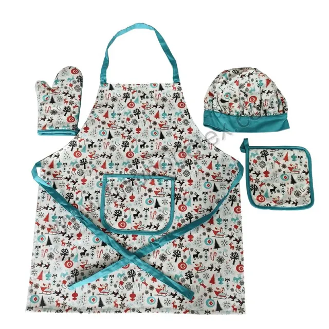 Set grembiule e cappello da cuoco per bambini