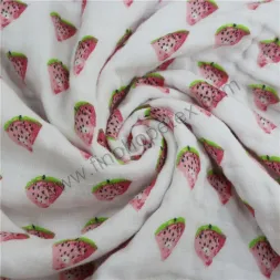 Baby Cotton Muslin Swaddle Blanket Watermelon Pattern