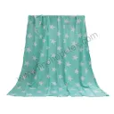 Coperta fasciatoio in mussola di cotone per bambini blu con coperta a stella bianca