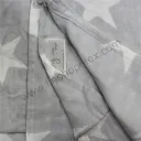 Coperta fasciatoio in mussola di cotone per bambini grigia con coperta a stella bianca