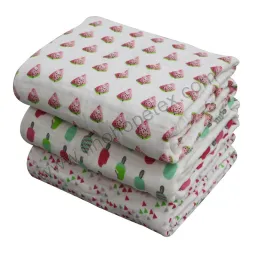 Baby Cotton Muslin Swaddle Blanket Watermelon Pattern