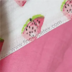 Baby Cotton Muslin Swaddle Blanket Watermelon Pattern