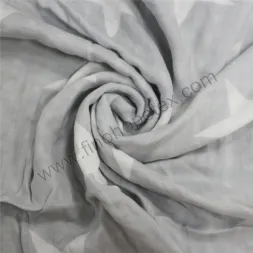 Coperta fasciatoio in mussola di cotone per bebè grigia con coperta a stella bianca