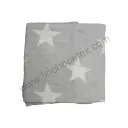 Coperta fasciatoio in mussola di cotone per bebè grigia con coperta a stella bianca
