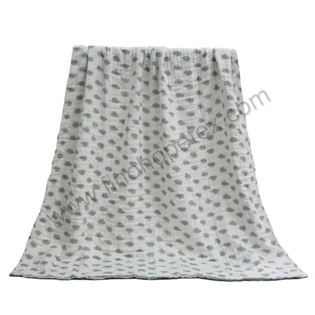 Baby-Wickeldecke aus Baumwoll-Musselin, Wolke