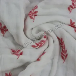 Baby Cotton Muslin Swaddle Blanket Leaf