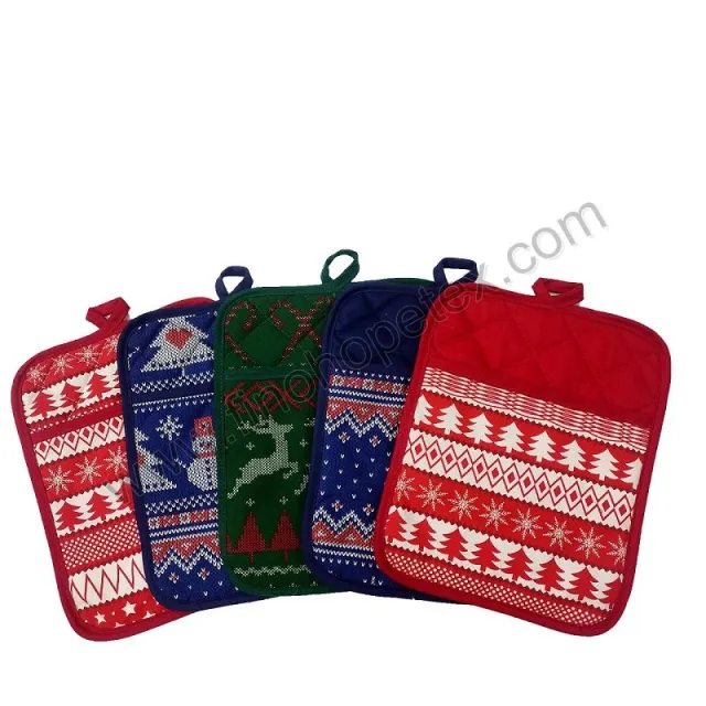 Topflappen mit Feiertagsmotiv