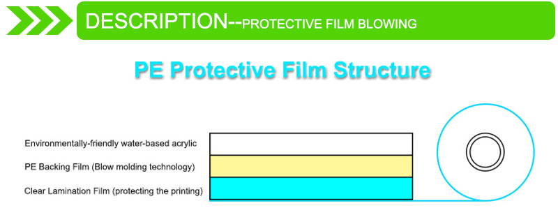 Surface Black and White Protective Film for ACP with Printing