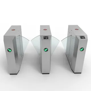 auto wing gate flap barrier gate electric  smart turnstile entrance control system high quality and speed to pass in and out