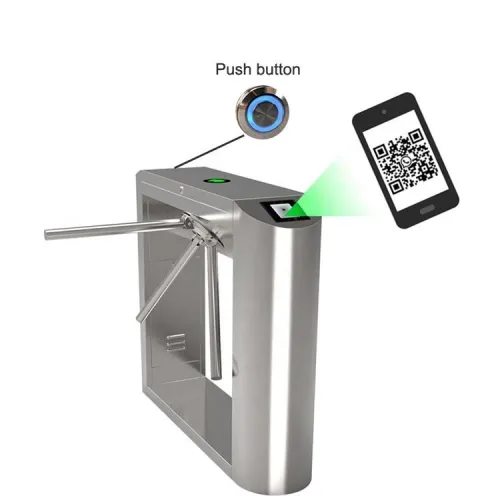 Semi automatic QR Code Reader Cloud Control Board Tripod Turnstile Gate Used for Playground