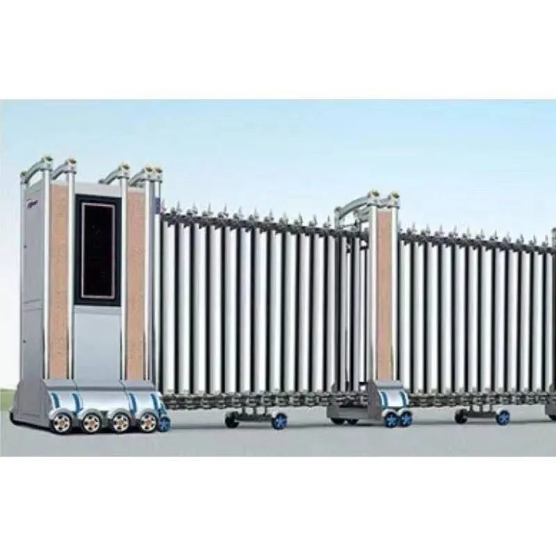 Automatic retractable sliding fence gate