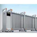 Automatic retractable sliding fence gate