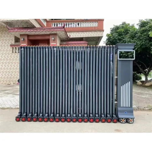 Automatic retractable sliding fence gate