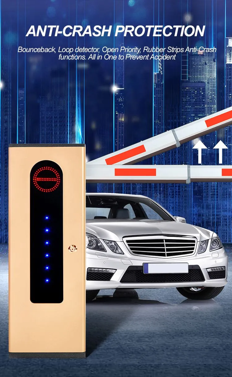 Automatic Electronic Parking Barrier Boom Gate Remote Straight Fencing Folding Arm