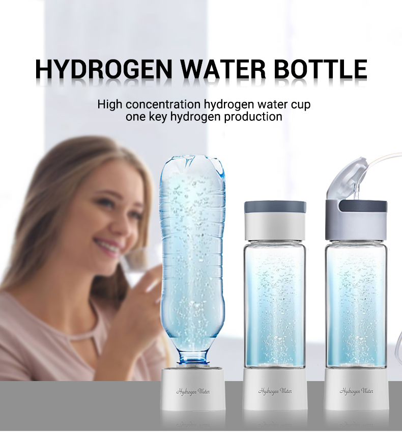 Hydrogen rich water cup electrolyzes purified water