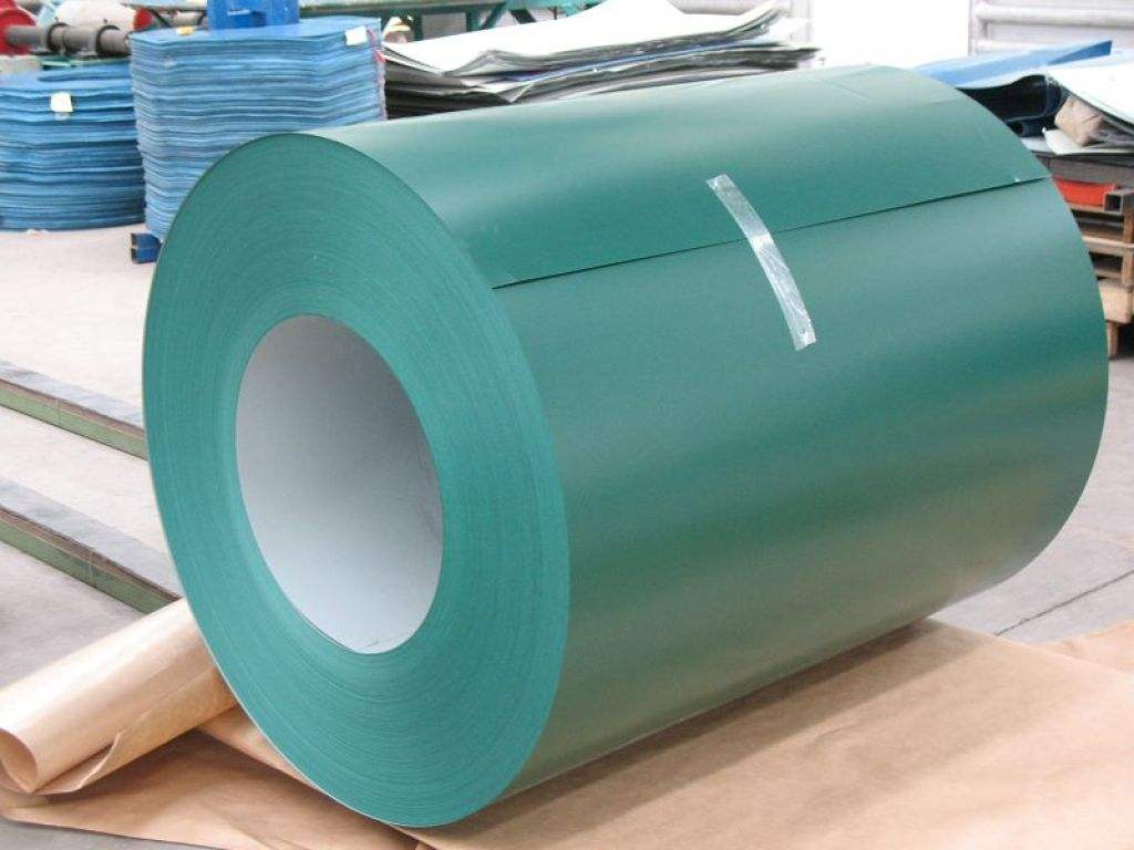 Pre-painted steel coil is manufactured by applying one or multiple layers of organic coatings