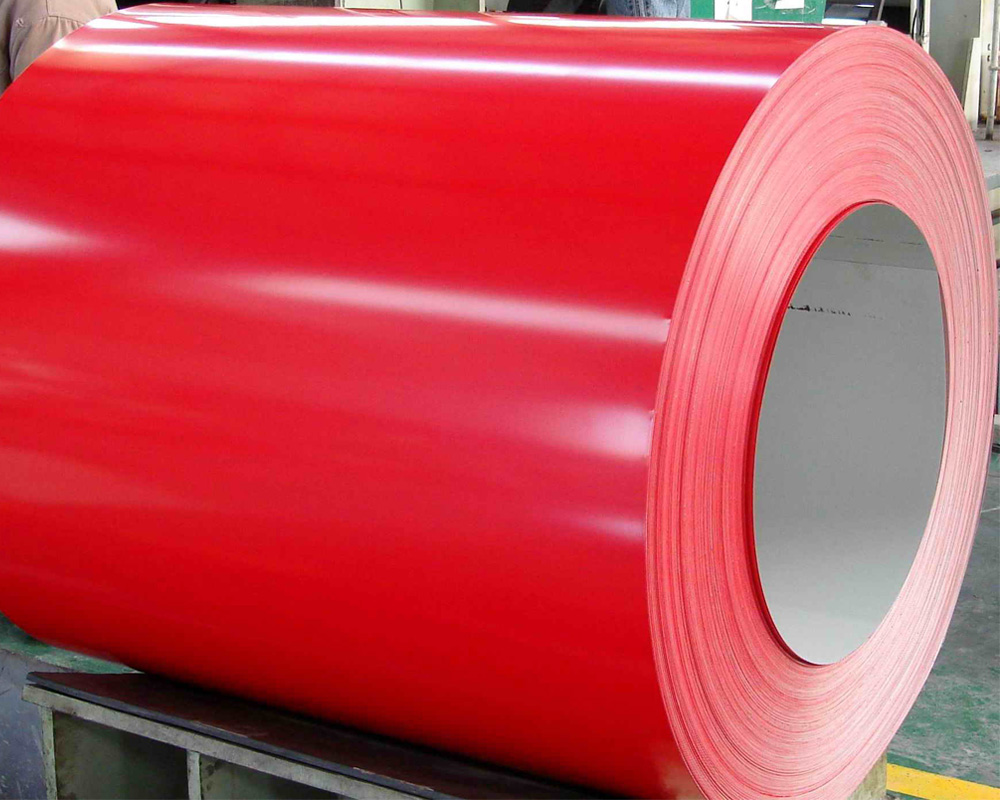 Pre-painted steel coil is manufactured by applying one or multiple layers of organic coatings