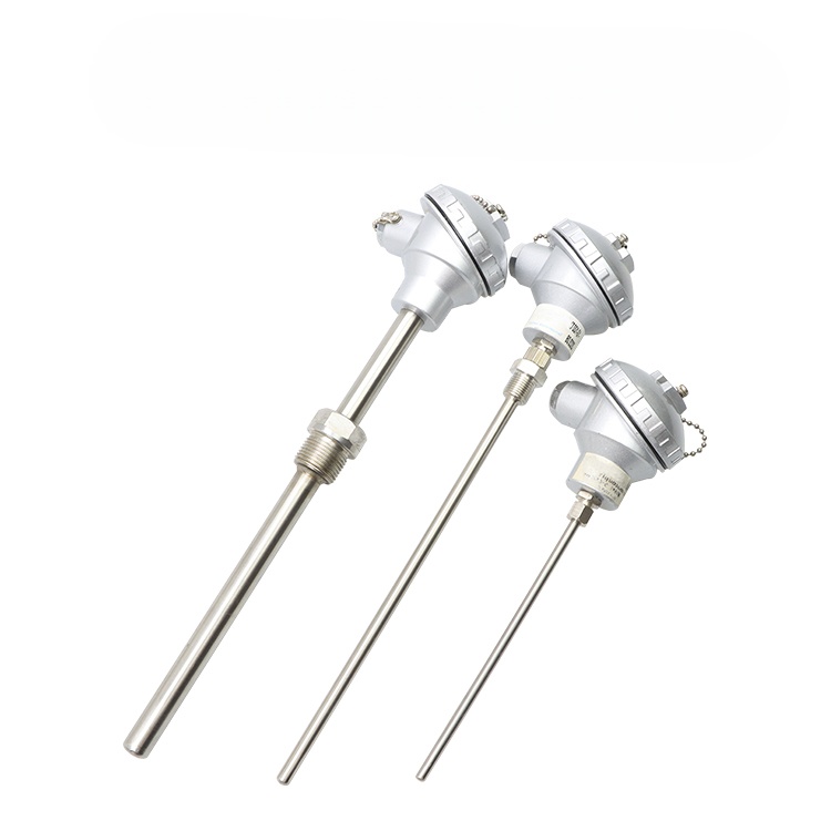 Tkh Sensor Custom PT100 RTD Temperature Sensor with Terminal Head and Threaded Mount