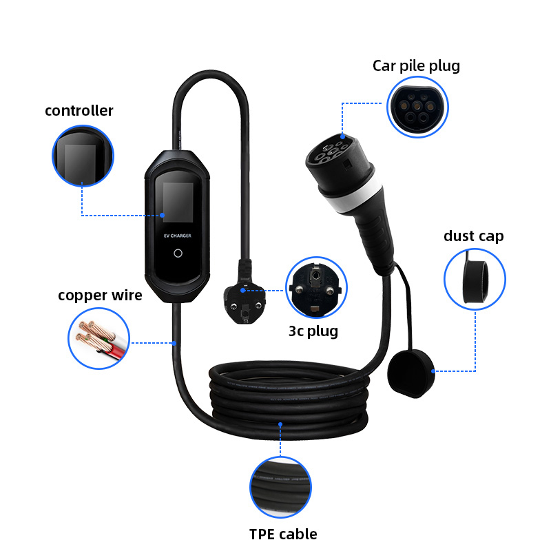 Strong power, easy start - 16A WALL-MOUNTED EV CHARGER for your green travel escort