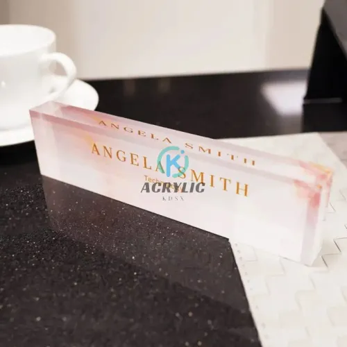 Acrylic Logo Block, Transparent Acrylic Blocks with logo imprinted