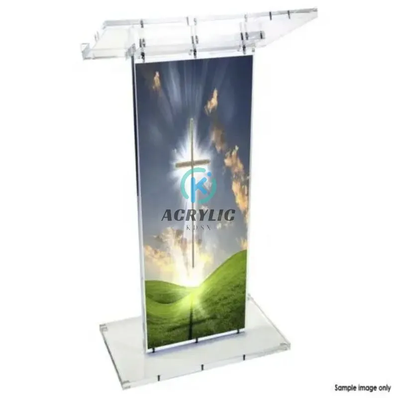 Printed Lectern Customized Printed Acrylic Deluxe Podium Lectern