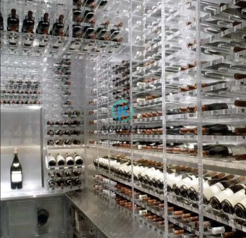 Customized Wall Mounted Acrylic Wine Rack