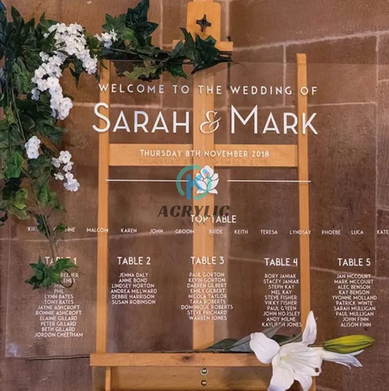 Table Plan Arch Wedding Table Plan Acrylic welcome Glass Board