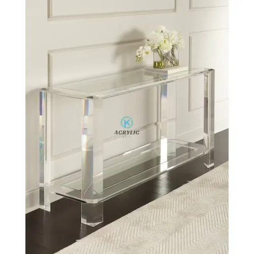 High Quality Modern Designer Clear Acrylic Console Table Living Room ...