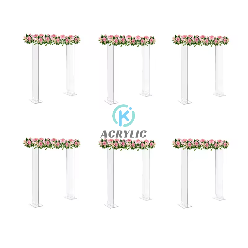 Customize Tall Clear Acrylic Rectangular Flower Stand, Acrylic Display ...