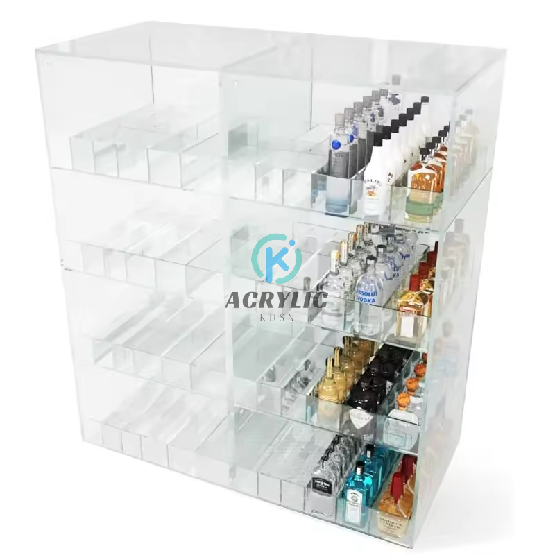 Acrylic Counter Display Stand Cabinet for Liquor Bottle
