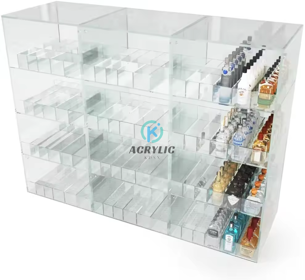 Acrylic Counter Display Stand Cabinet for Liquor Bottle