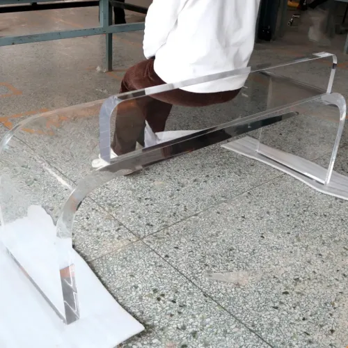 Acrylic Clear Bench,Rectangle Transparent Perspex Bench