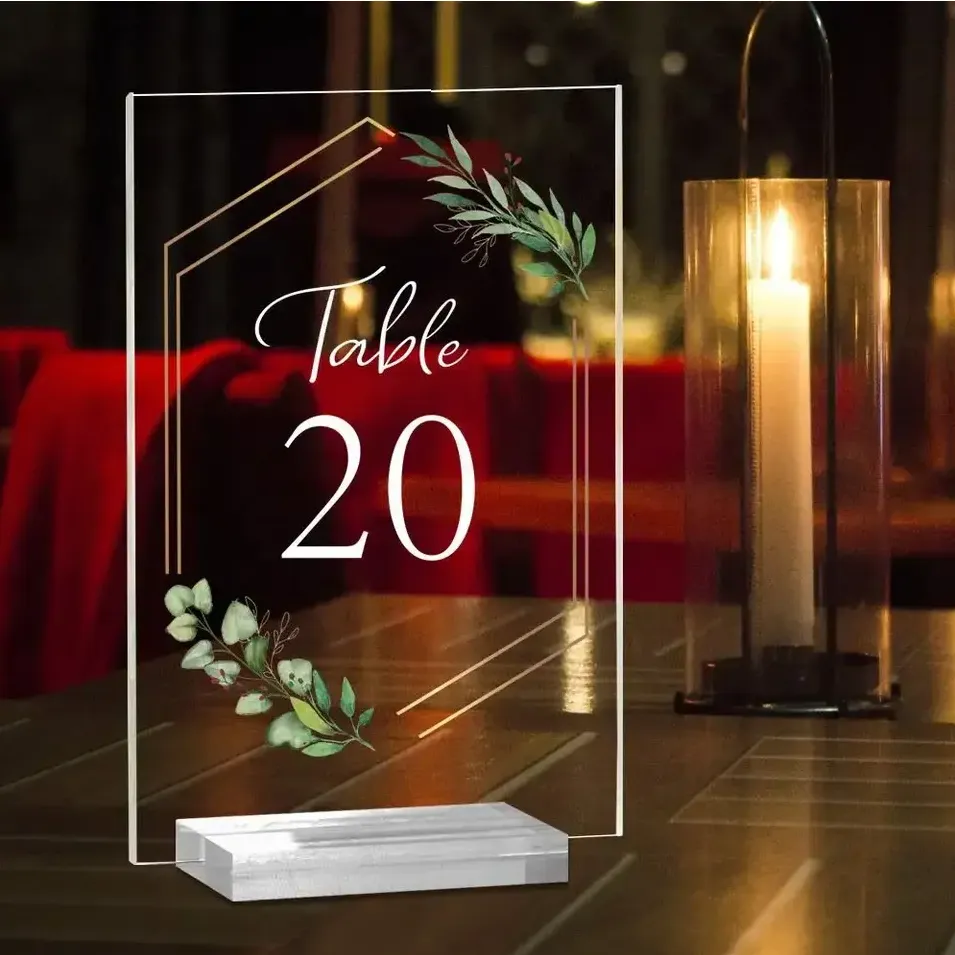 Acrycli Table Numbers KDSX Acrylic Table Numbers - Elegant Solutions for Event Seating