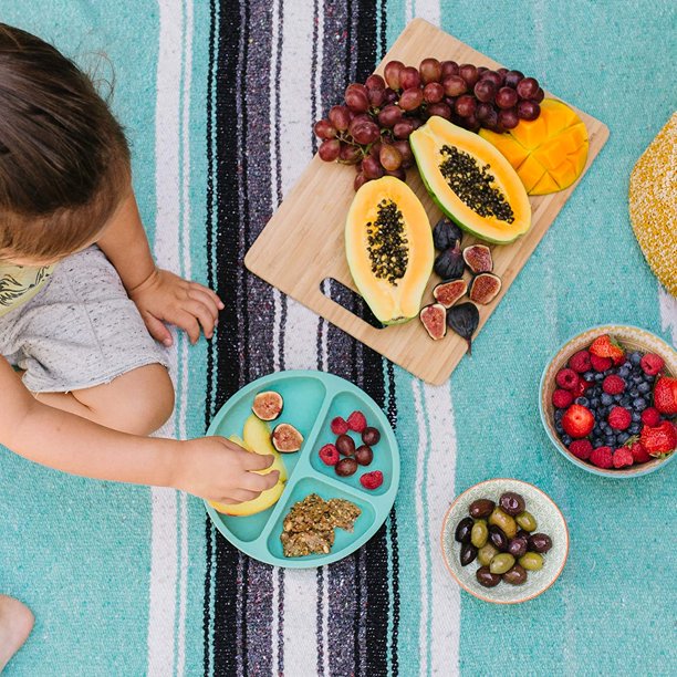 Non-slip Suction BPA Free Kids Plate Baby Silicone bowl for children
