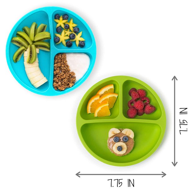 Non-slip Suction BPA Free Kids Plate Baby Silicone bowl for children