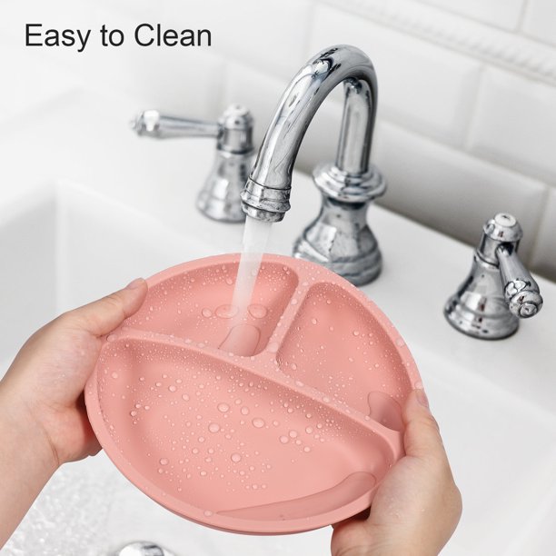 Non-slip Suction BPA Free Kids Plate Baby Silicone bowl for children