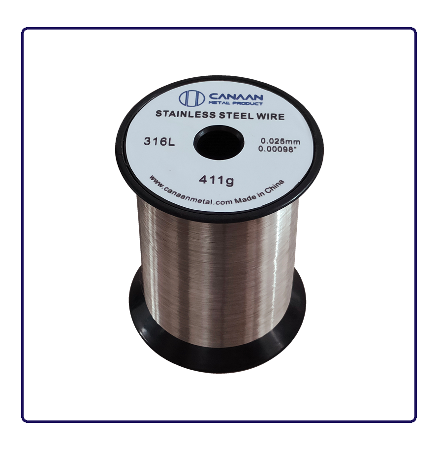 0.025mm Ultra Fine Stainless Steel Wire 316L