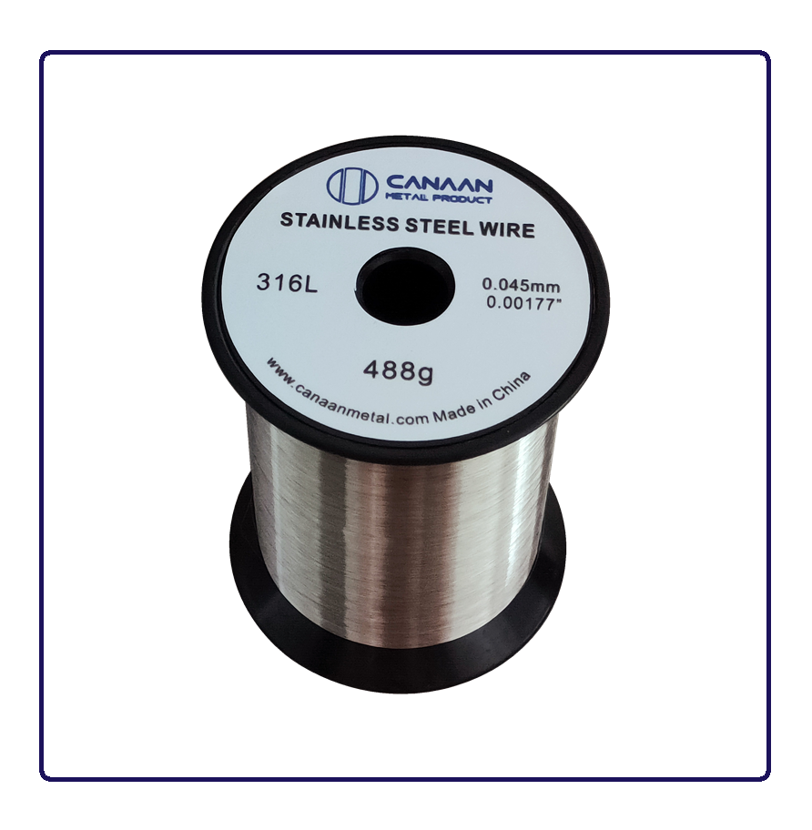 0.045mm Ultra Fine Stainless Steel Wire 316L