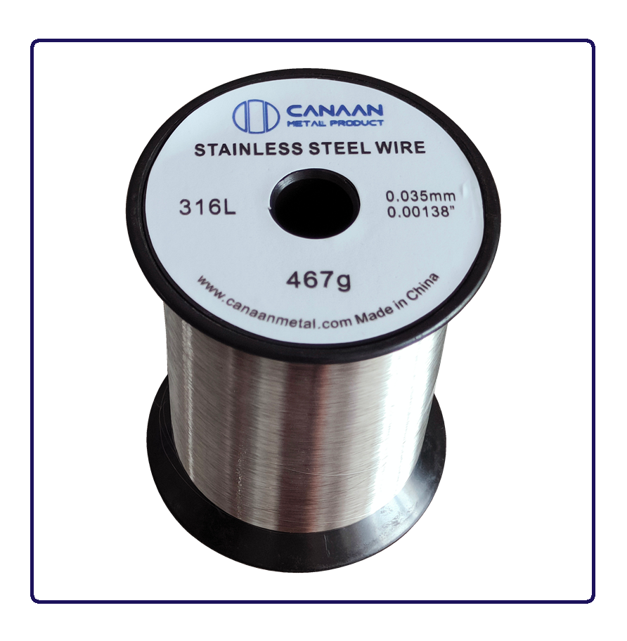 0.035mm Ultra Fine Stainless Steel Wire 316L